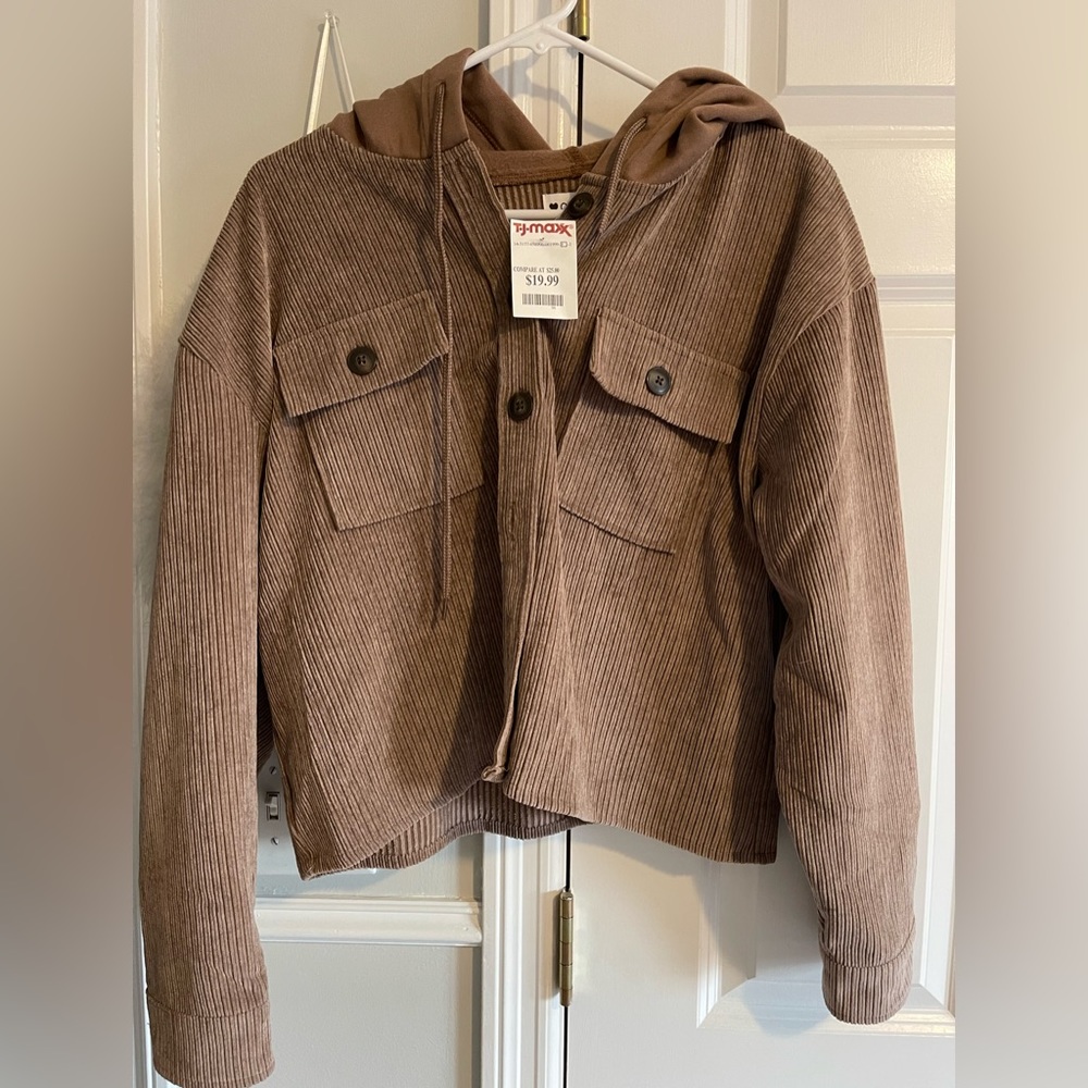 Brown Button Up Jacket NWT